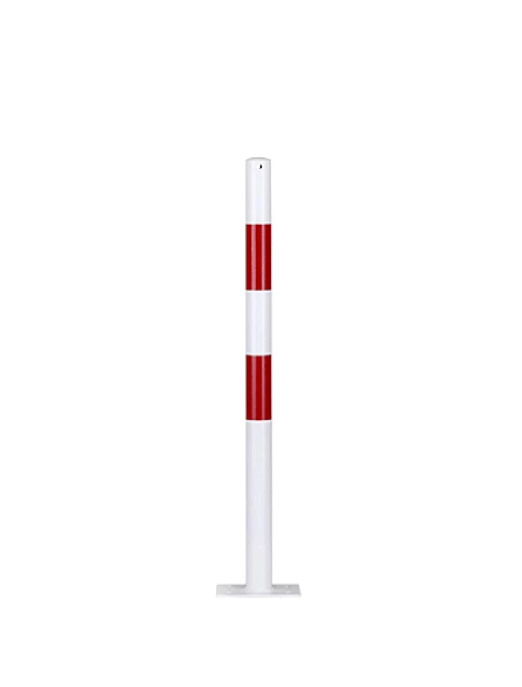 Poteau de sécurité rond Rouge/Blanc (H 100cm, Ø6cm), à cheviller