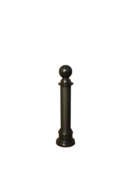 Potelet urbain (H 60cm), tête boule, Noir