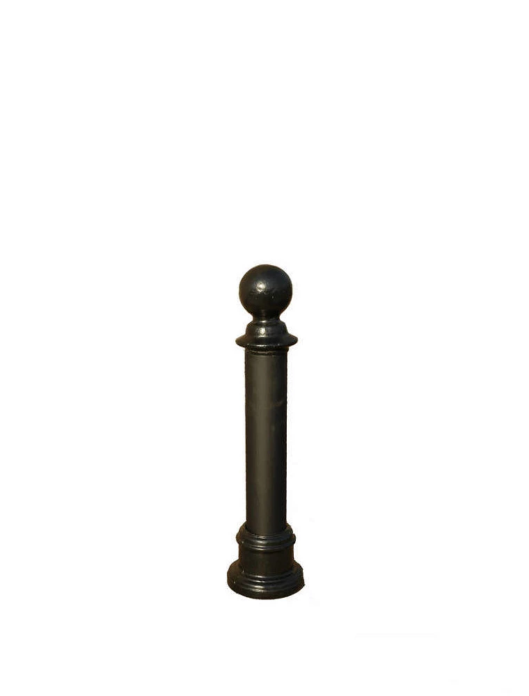 Potelet urbain (H 60cm), tête boule, Noir