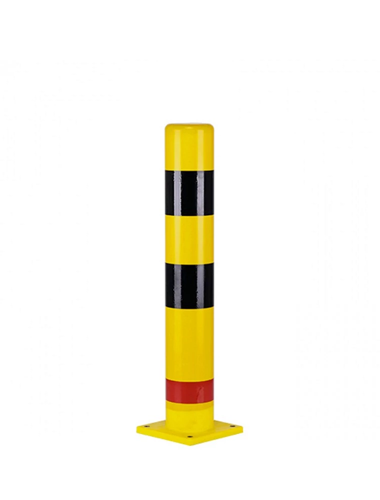 Poteau de sécurité polyuréthane jaune/noir (H 100cm, Ø15,9cm), à cheviller