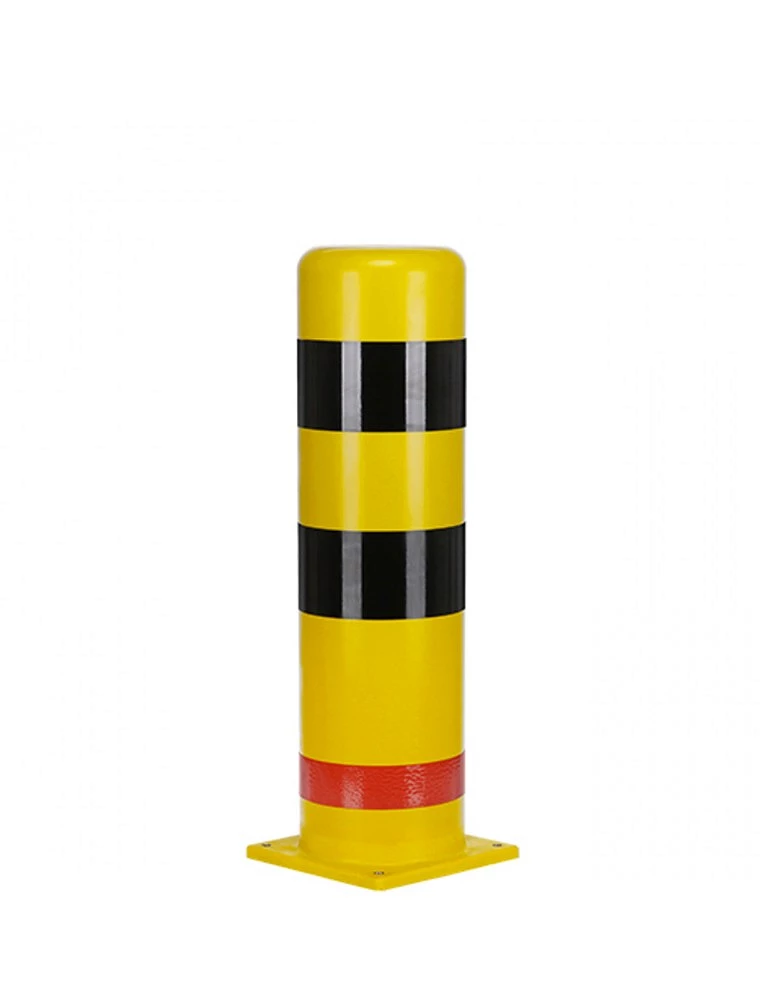 Poteau de sécurité polyuréthane jaune/noir (H 100cm, Ø27,3cm), à cheviller