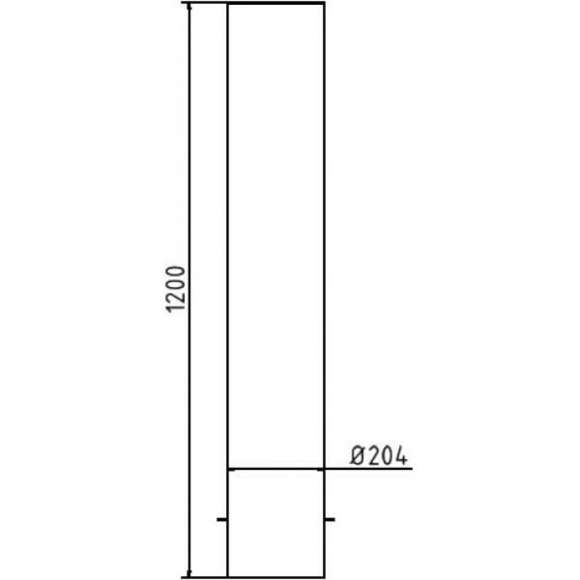 Bollard a bétonner 20cm x 120cm