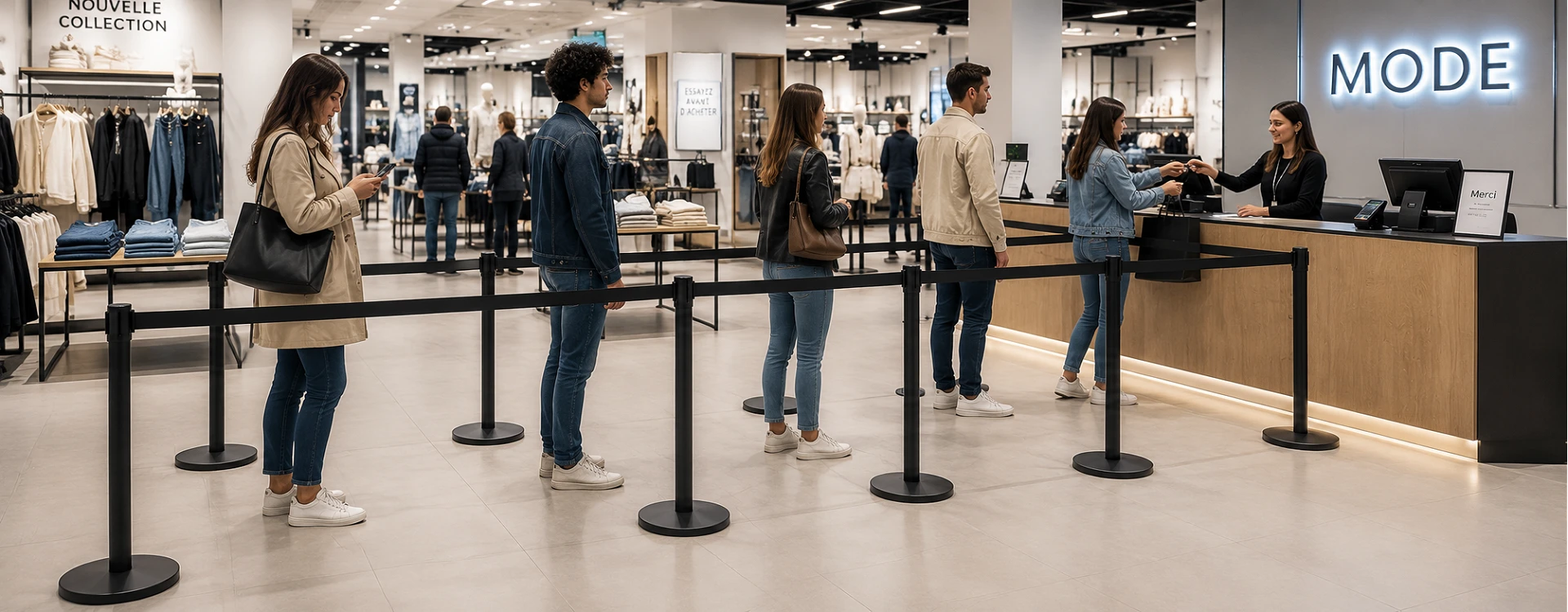 Poteau à sangle pour magasin : guide complet pour votre espace commercial